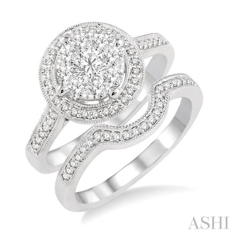 Halo Lovebright Diamond Wedding Set