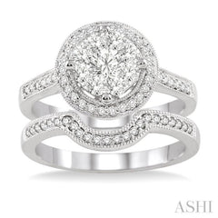 Halo Lovebright Diamond Wedding Set