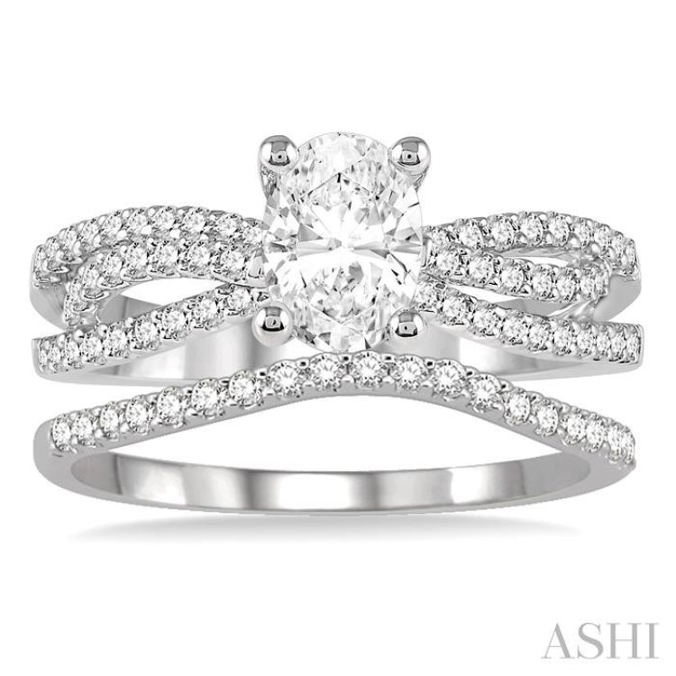 Oval Shape Diamond Wedding Set