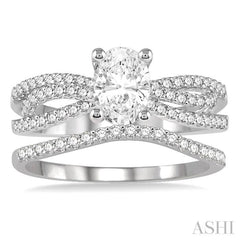 Oval Shape Diamond Wedding Set