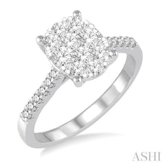 Oval Shape Lovebright Essential Diamond Engagement Ring