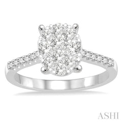 Oval Shape Lovebright Essential Diamond Engagement Ring