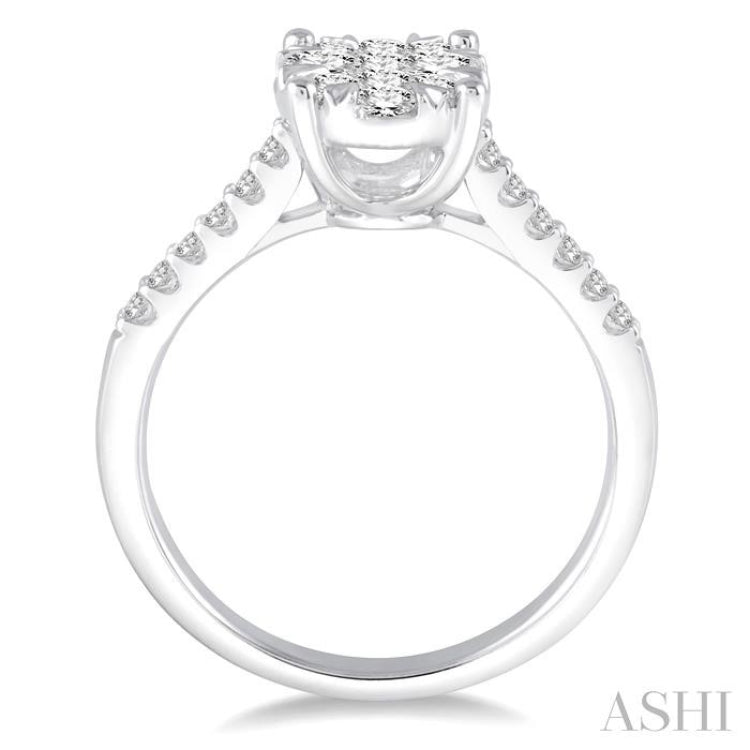 Oval Shape Lovebright Essential Diamond Engagement Ring