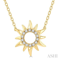 Sunburst Petite Diamond Fashion Pendant