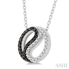 Yin Yang Petite Black Diamond Fashion Pendant