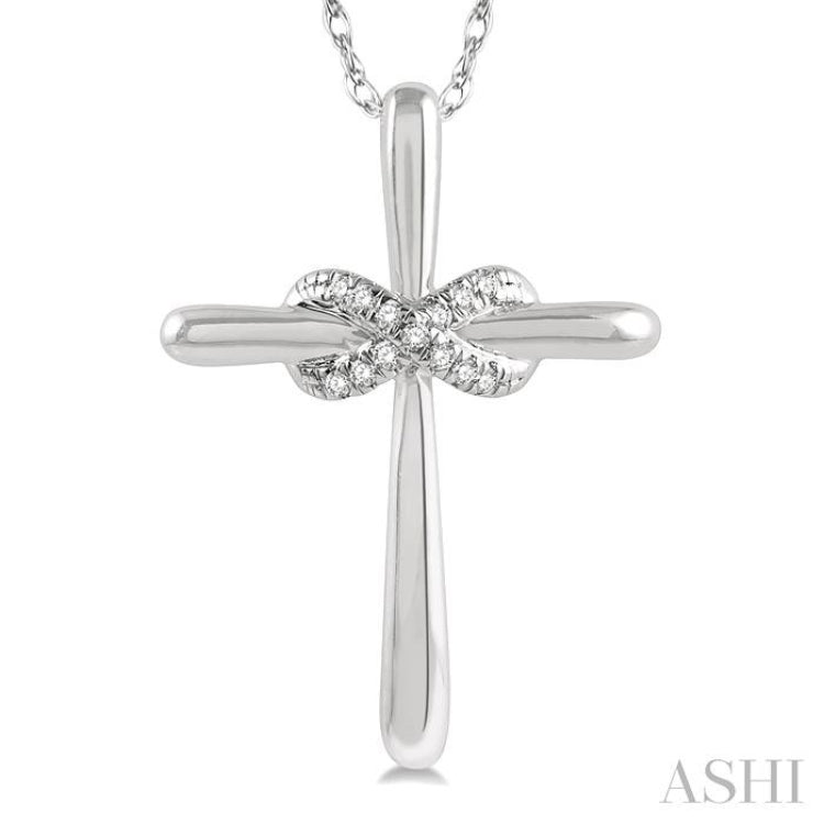 Infinity Cross Petite Diamond Pendant