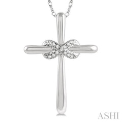 Infinity Cross Petite Diamond Pendant