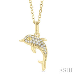 Dolphin Petite Diamond Fashion Pendant