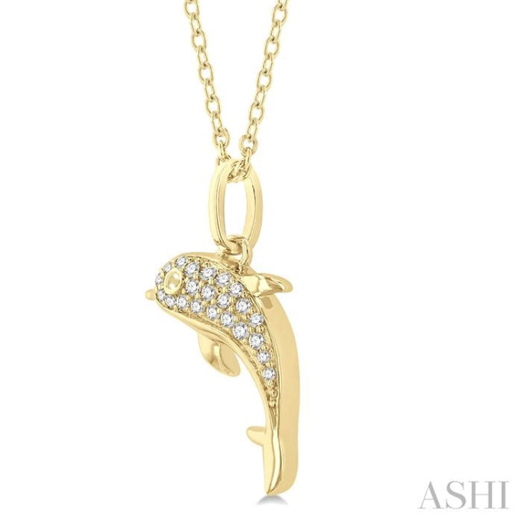 Dolphin Petite Diamond Fashion Pendant