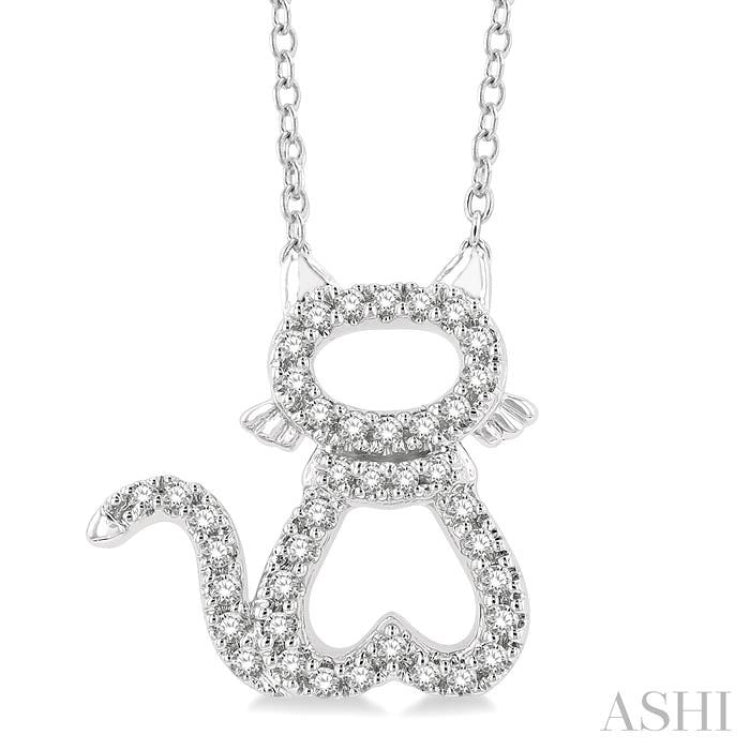 Cat Petite Diamond Fashion Pendant