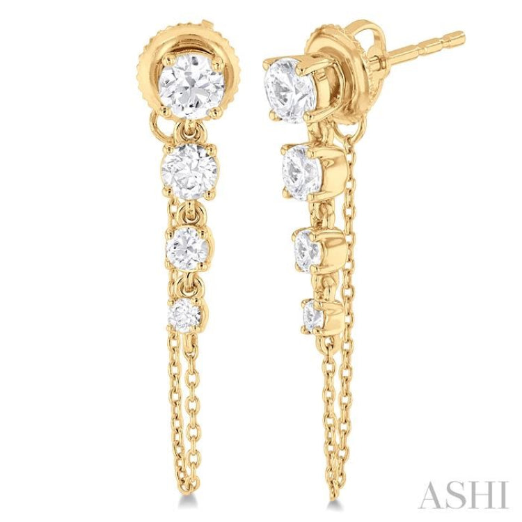 Journey Diamond Chain Earrings