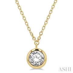 Bezel Set Diamond Necklace