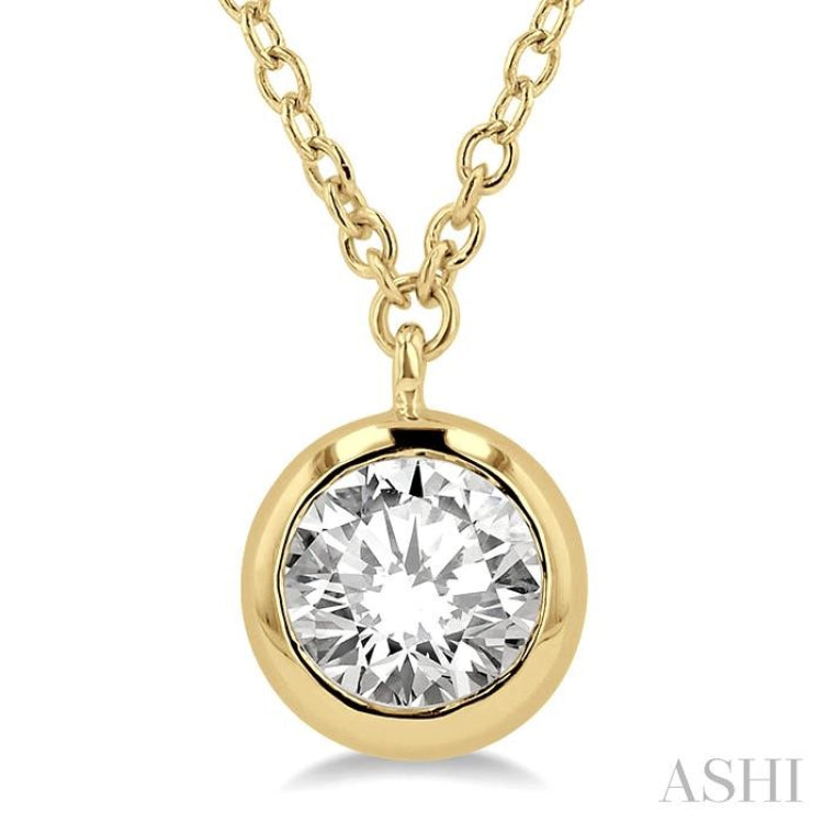 Bezel Set Diamond Necklace