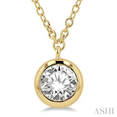 Bezel Set Diamond Necklace