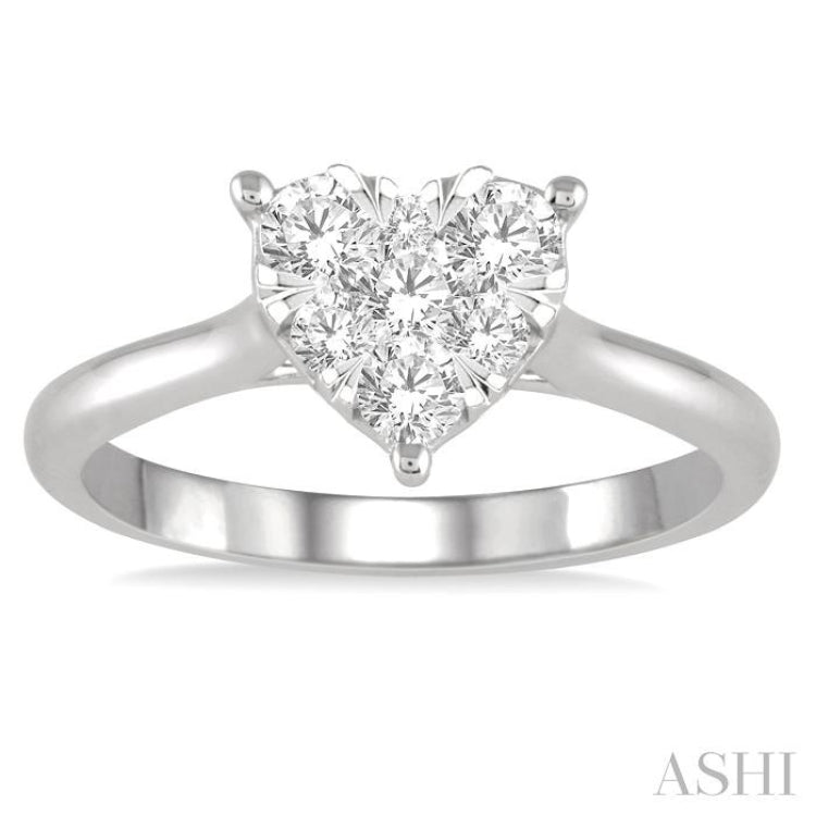 Heart Shape Lovebright Essential Diamond Ring