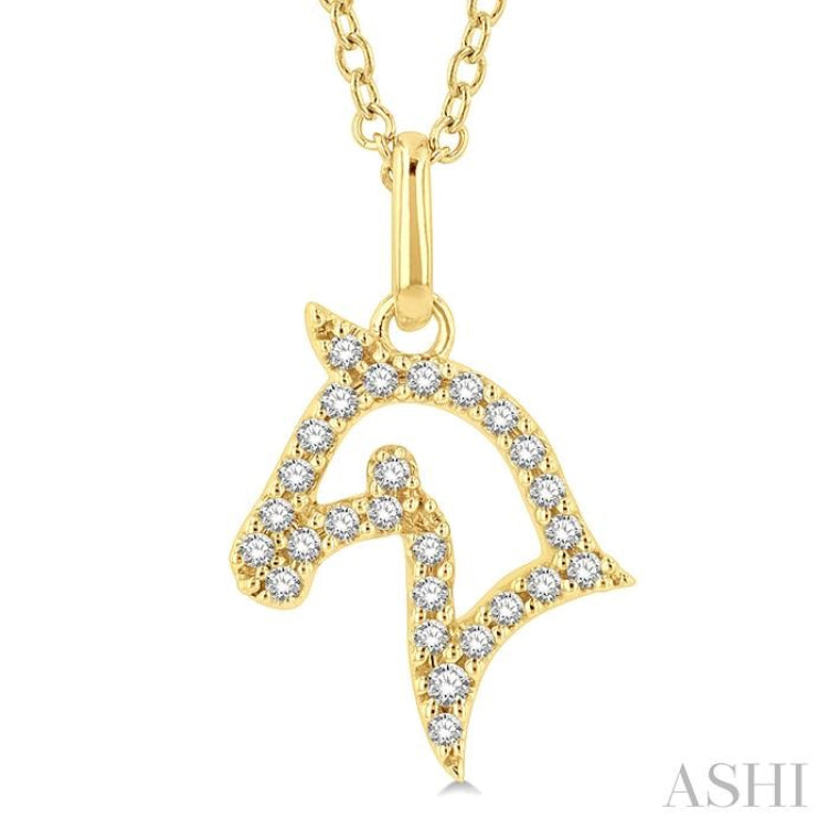 Horse Petite Diamond Fashion Pendant