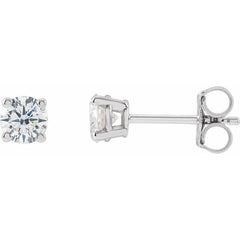 14K White Gold 1/2 CTW Lab-Grown White Diamond Earrings