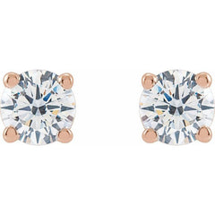 14K Rose 3/4 CTW Lab-Grown Diamond Stud Earrings