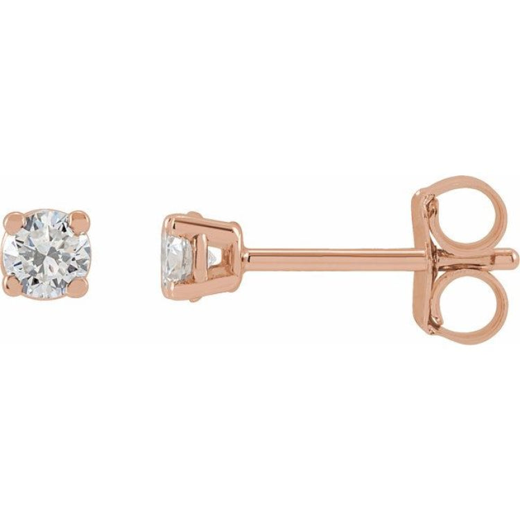 14K Rose 1/5 CTW Lab-Grown Diamond Stud Earrings
