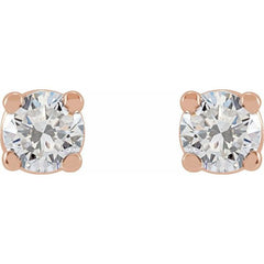 14K Rose 1/4 CTW Lab-Grown Diamond Earrings