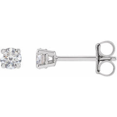 14K White Gold 1/8 CTW Lab-Grown White Diamond Earrings