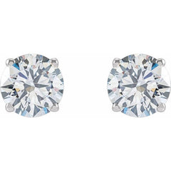 14K White Gold 2 1/2 CTW Lab-Grown White Diamond Earrings