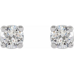 14K White Gold 3 CTW Lab-Grown White Diamond Earrings