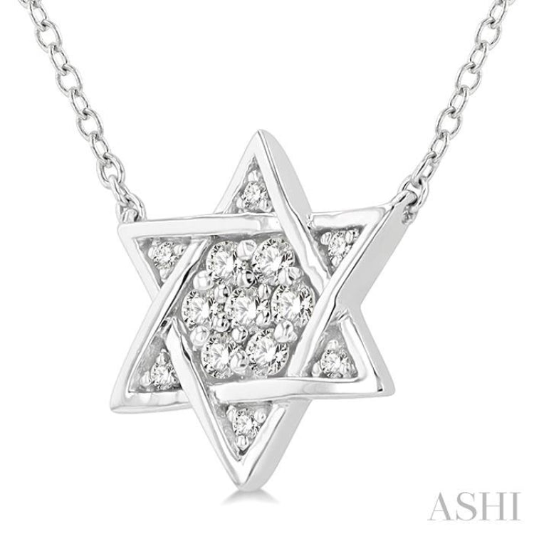 Star Of David Petite Diamond Fashion Pendant