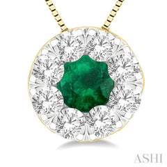 Lovebright Gemstone & Diamond Pendant