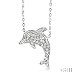 Dolphin Petite Diamond Fashion Pendant