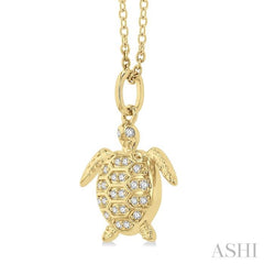 Turtle Petite Diamond Fashion Pendant