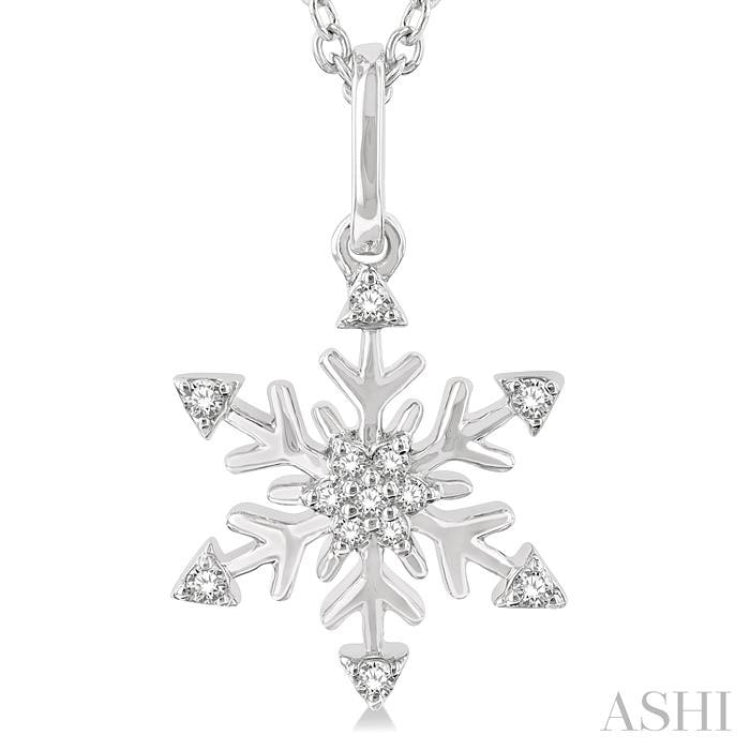 Snow Flake Petite Diamond Fashion Pendant