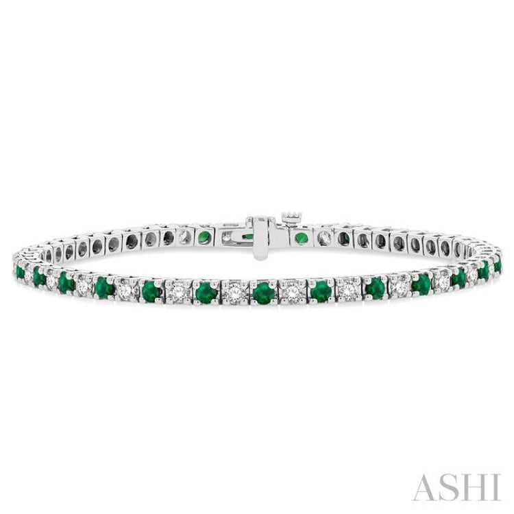 Alternate Gemstone & Diamond Tennis Bracelet