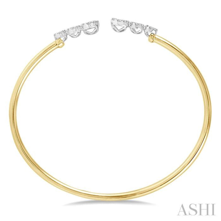 Stackable Lovebright Diamond Open Cuff Bangle