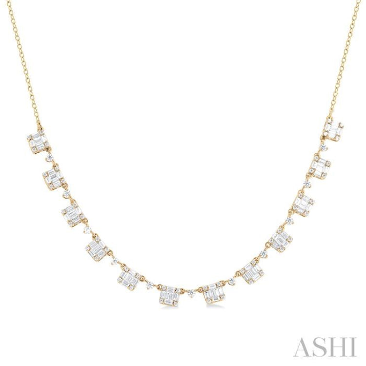 Halfway Fusion Diamond Necklace