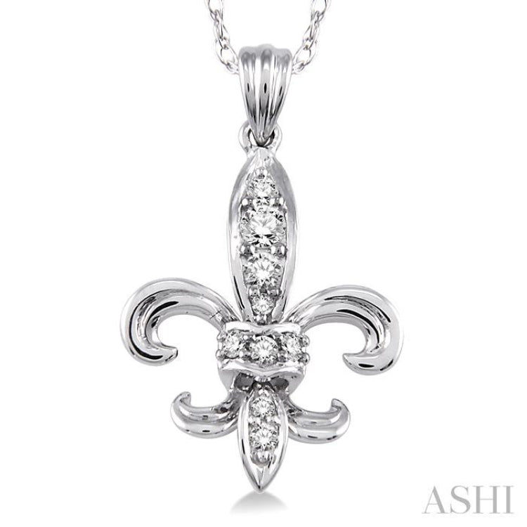 Fleur De Lis Diamond Pendant