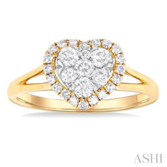 Heart Shape Halo Lovebright Diamond Engagement Ring