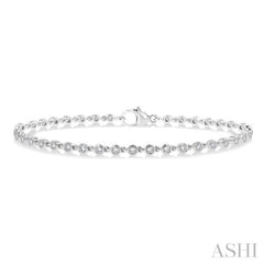 Bezel Set Diamond Tennis Bracelet