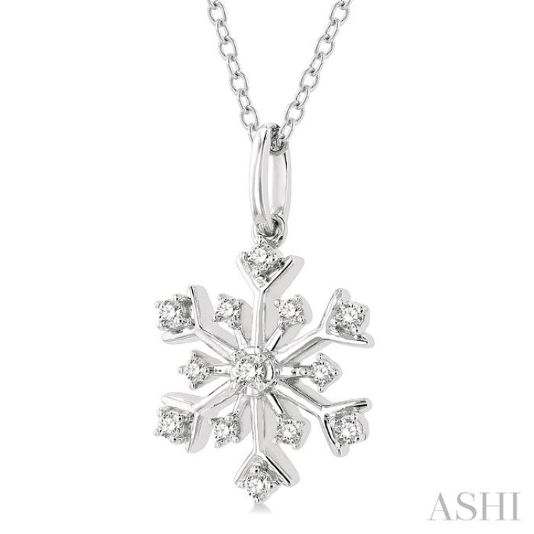 Snow Flake Petite Diamond Fashion Pendant