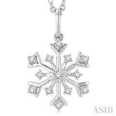 Snow Flake Petite Diamond Fashion Pendant