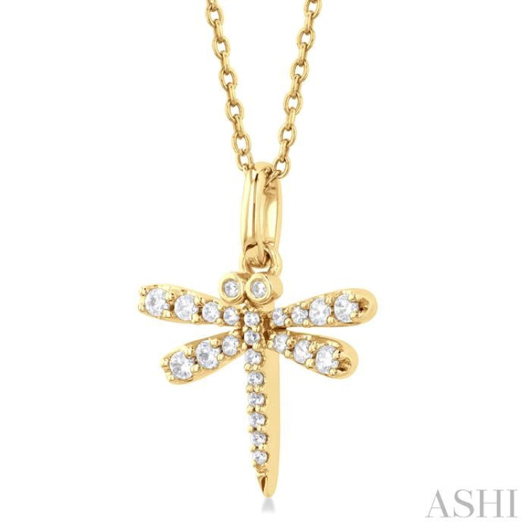 Dragonfly Petite Diamond Fashion Pendant