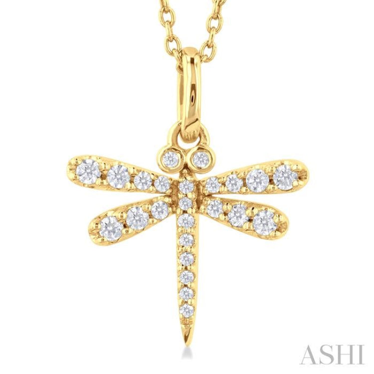 Dragonfly Petite Diamond Fashion Pendant