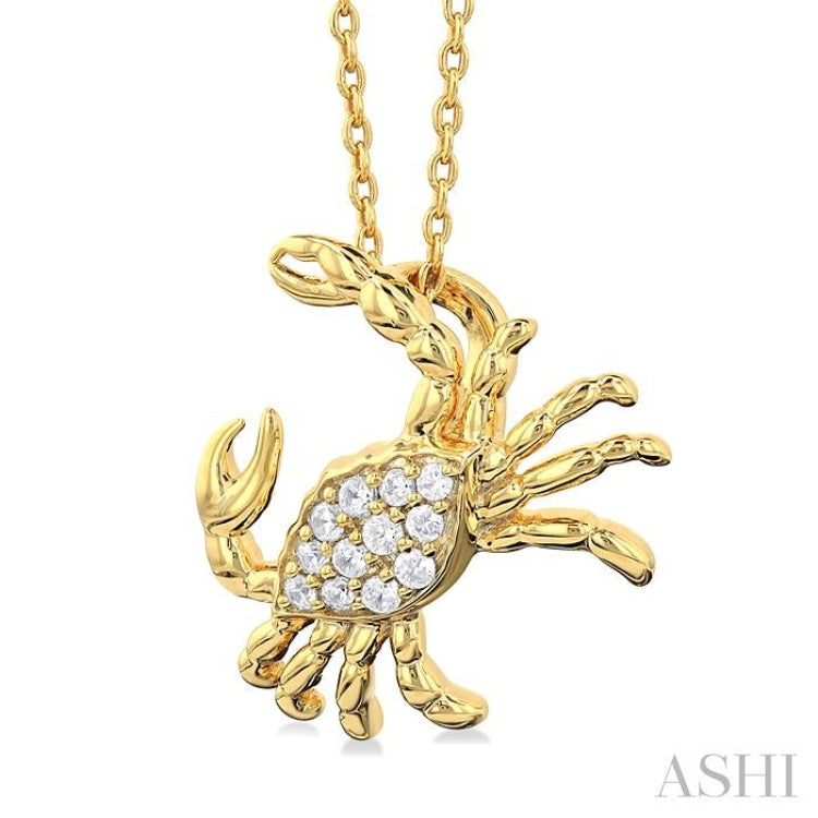 Crab Petite Diamond Fashion Pendant