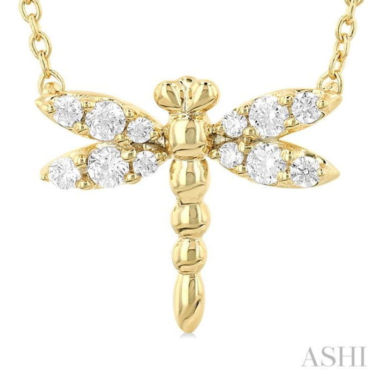 Dragonfly Petite Diamond Fashion Pendant