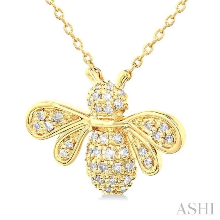 Bumble Bee Petite Diamond Fashion Pendant