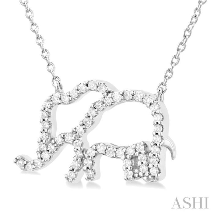 Elephant Petite Diamond Fashion Pendant