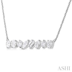 Mixed Shape Scatter Diamond Fashion Necklace