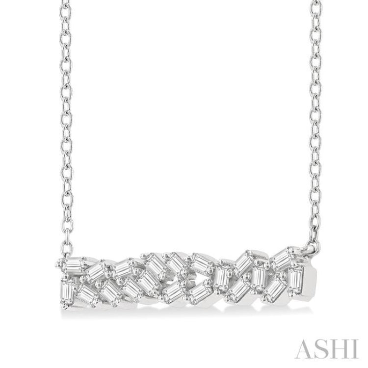 Scatter Baguette Diamond Fashion Necklace