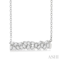 Scatter Baguette Diamond Fashion Necklace