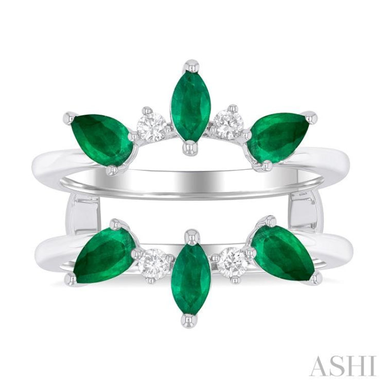 Gemstone & Diamond Insert Ring